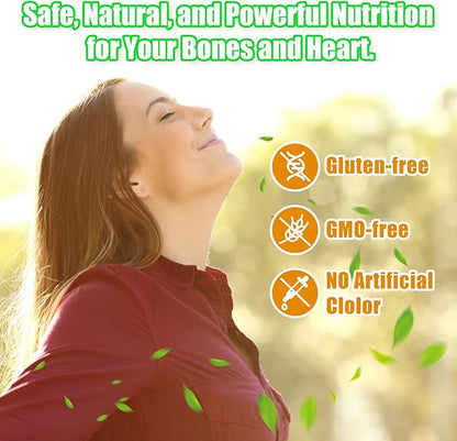 Natural Vitamin D3 K2 Gummies, 2000 IU Vitamin D3 & 100 mcg Vitamin K2,Supports Healthy Bone, Immune Health Supplement, GMO Free, Gluten Free (Strawberry Flavor, 60 Count)
