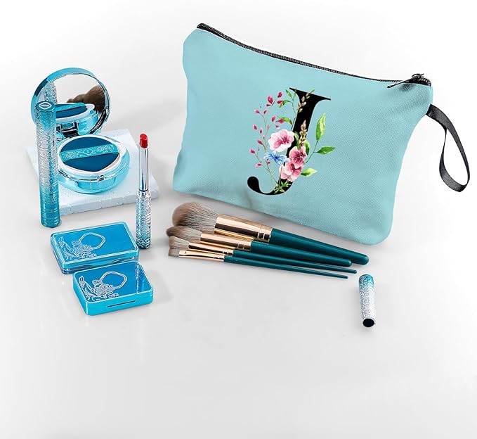 SEAMOON Birthday Inspirational Bridesmaid Proposal Team Small Gifts for Women Mom Aunt Teacher Sister Coworkers Makeup Cosmetic Bag Travel with Mirror Mothers Day Christmas Graduation J