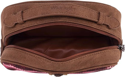 Wrangler Makeup Pouch Bag Mini Western Toiletry Purse Cosmetic Organizer Paisley Travel Pouch for Women