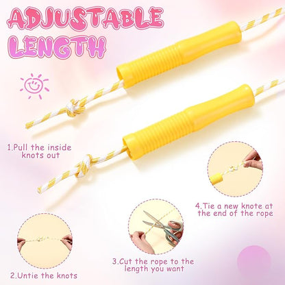 Aoriher 80 Pcs Jump Rope Bulk 7.87 ft 4 Colors