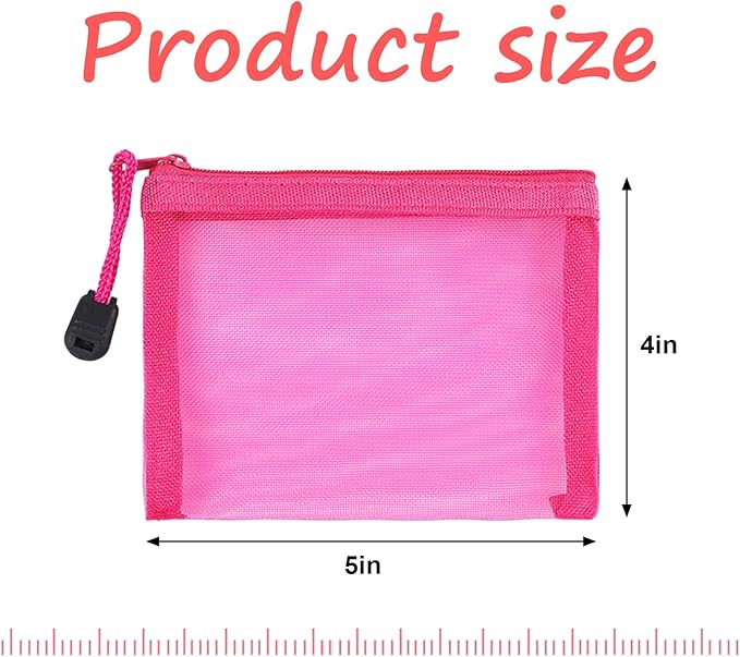 Nylon Mesh Zipper Cosmetic Bags lipstick bag,Mesh Makeup Pouches Travel Organizer Case for Purse Organizer,Makeup Travel Cases Pencil Case Travel Organizers