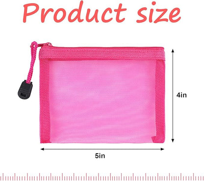 Nylon Mesh Zipper Cosmetic Bags lipstick bag,Mesh Makeup Pouches Travel Organizer Case for Purse Organizer,Makeup Travel Cases Pencil Case Travel Organizers