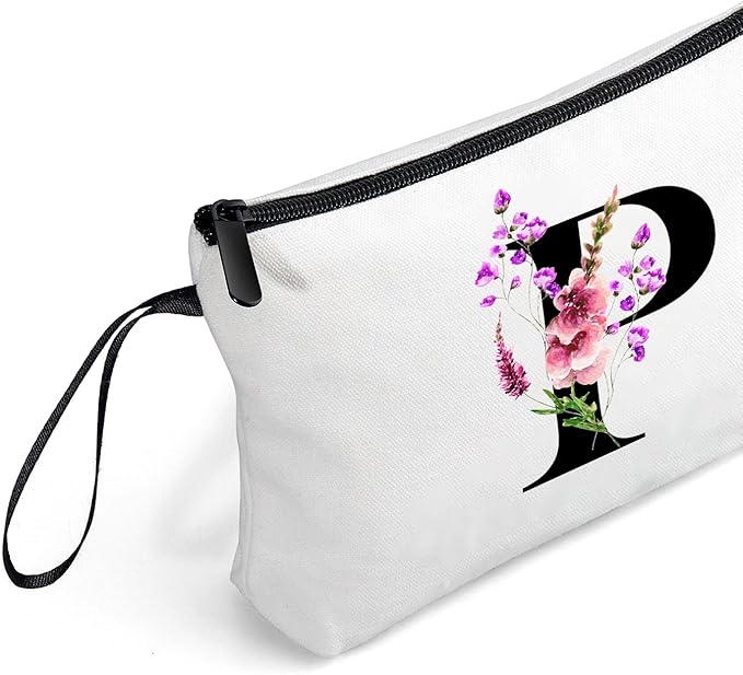 SEAMOON Happy Birthday Friendship Womens Bridesmaid Coolest Gifts for Sister Teacher Coworkers Personalized Travel Makeup Cosmetic Bag with Mirror Valentines Mothers Day Christmas Graduation P