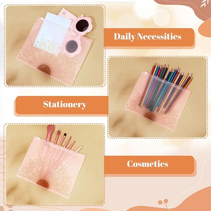 Reginary 100 Pcs Inspirational Gifts for Girls Women Travel Cheer Makeup Bag Bulk Loved Quotes Cosmetic Bags with Zipper Thank You Encouragement Birthday Gift Bag (Gold Star)