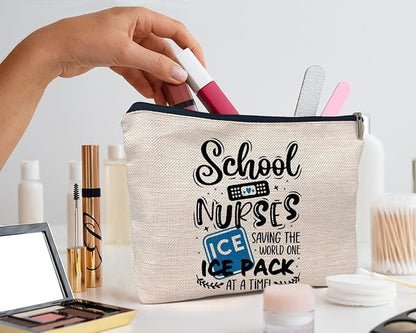 IWXYI School Nurse Makeup Bag - Zipper Pouch Travel Toiletry Gift