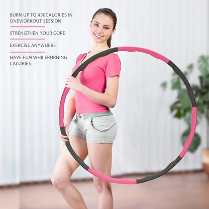 Weighted Hula Hoop Set with Jump Rope - 2.2 lbs