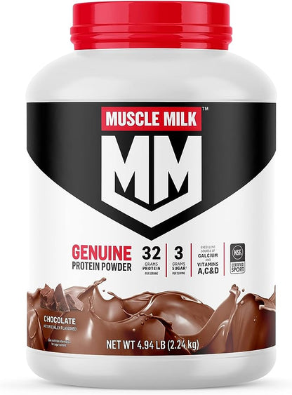 Muscle Milk Protein Powder 32g, 2g Sugar, 4.94lb + Nutricost Creatine Monohydrate Micronized Powder 5000mg, 500G