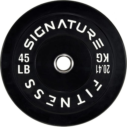 Signature Fitness 2" Olympic Bumper Plate Weight Plates 100% Virgin