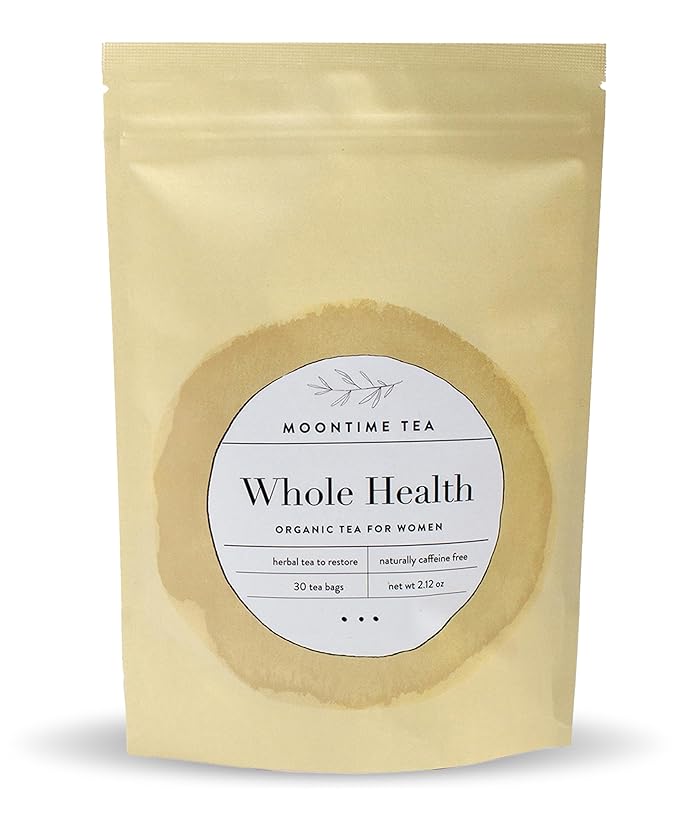 Organic Whole Health Tea, 30 Tea Bags with Turmeric, Ginger, Lemon and Black Pepper