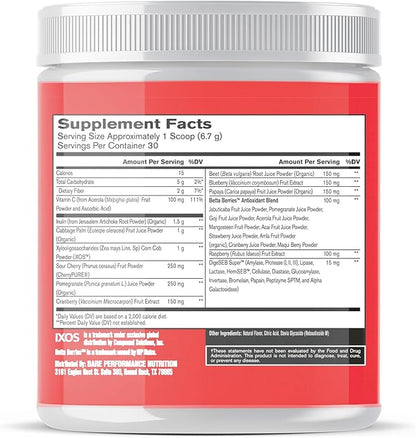 BARE PERFORMANCE NUTRITION, BPN Strong Reds Superfood Powder, Digestive Enzymes, Antioxidants, Improved Natural Energy, 30 Servings, Acai