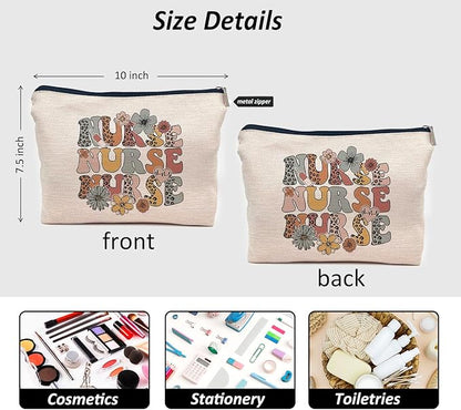 IWXYI Nurse Makeup Bag, Zipper Pouch Travel Toiletry for Women, Appreciation Gift, Nursing Week, Graduate Gifts