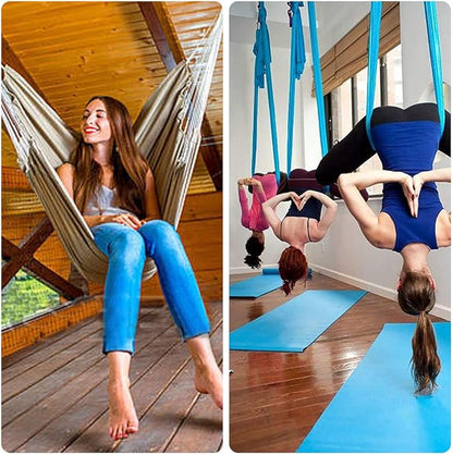 Set of 2 Heavy Duty 180° Swing Hangers, Stainless Steel Swing Hook for Ceiling Wooden Porch Swing Hanging kit Playground Gym Rope Boxing Bag Hammock Chair Yoga Swing Mount 1000 lb Capacity