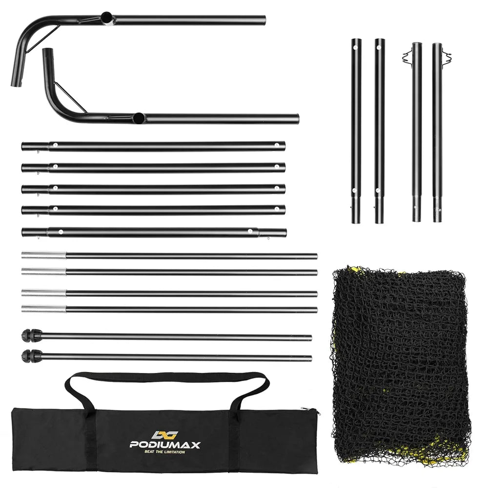 PodiuMax 10x7ft Golf Hitting Net | Driving Range for Backyard & Indoor | Also Suitable for Soccer, Baseball, Softball Practice with Carrying Bag