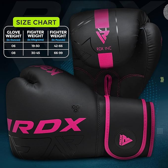 RDX Kids Boxing Gloves Sparring and Muay Thai Maya Hide Leather, Kara Patent Pending Junior Training Mitt for Kickboxing, Punching Bag, Focus Pads, MMA, Thai Pad, Double End Ball Punching Gloves