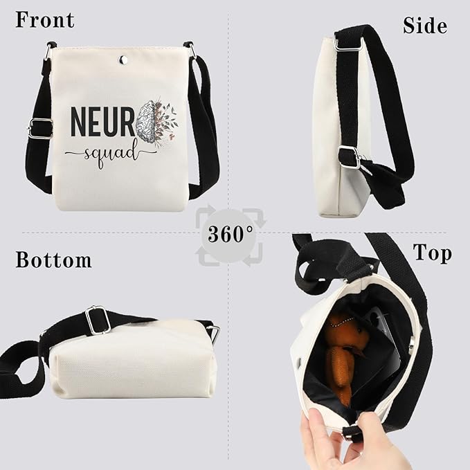 GJTIM Neuro Squad Gift Neuro Nurse Gift Neuro Team Rn Gift Neurology Surgery Nurse Nursing Zipper Pouch Makeup Bag (Neuro Squad CB)