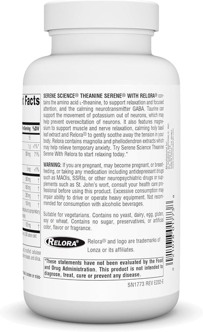 Source Naturals Theanine Serene with Relora, Calm Mind and Body* - 120 Tablets