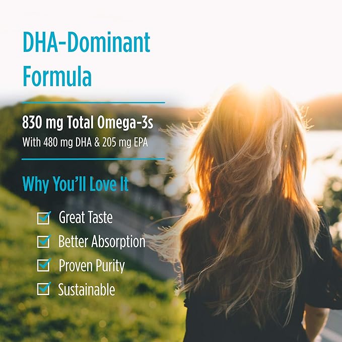 Nordic Naturals DHA, Strawberry - 90 Soft Gels - 830 mg Omega-3 - High-Intensity DHA Formula for Brain & Nervous System Support - Non-GMO - 45 Servings