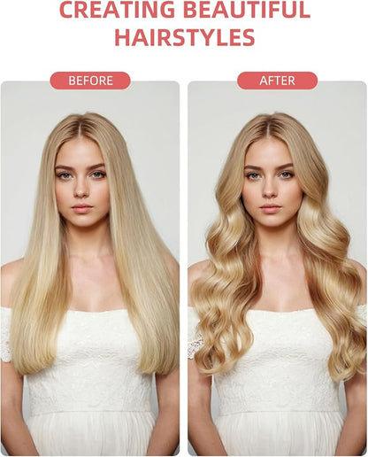 Thermal Brush, Avvnee 1.26 Inch Curling Iron for Long Dry Hair, Heated Round Brush Straightener with 10 Temp Settings, 30s Fast Heat for Curling & Volumizing, Anti-Scald Nylon Bristles