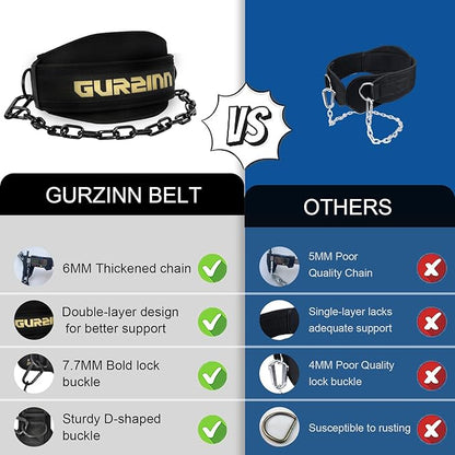 Dip Belt With Chain For 2 in 1