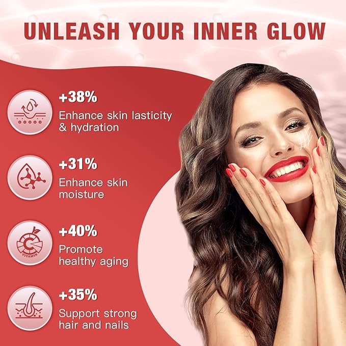 Collagen-Peptides-Powder with Probiotics - 5 Types of Hydrolyzed Collagen Peptides with Hyaluronic Acid, Biotin & Multivitamins - Skin, Hair, Joint & Gut Support - 35 Servings