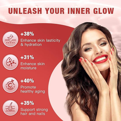 Collagen-Peptides-Powder with Probiotics - 5 Types of Hydrolyzed Collagen Peptides with Hyaluronic Acid, Biotin & Multivitamins - Skin, Hair, Joint & Gut Support - 35 Servings