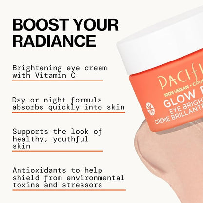 Pacifica Glow Baby Complete Skincare Set – 6 Piece Vitamin C Brightening Collection (Face Wash, Peel Pads, Booster Serum, Moisturizer, Eye Cream, Sheet Mask), 100% Vegan
