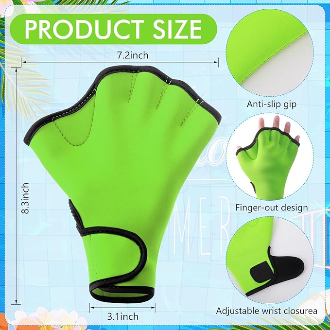 Water Aerobics Set for Aquatic Exercise 1 Pair Neoprene Swimming Glove 2 Pcs Foam Aquatic Dumbbells Water Weights Equipment Pool Resistance Fitness Equipment for Training Workouts