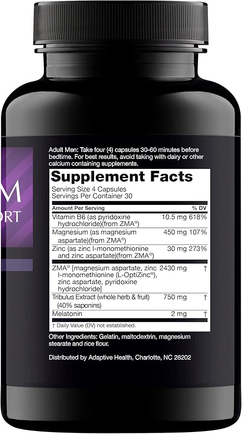 Nugenix PM ZMA - Nighttime Free Testosterone Booster and Sleep Support, 120 Count