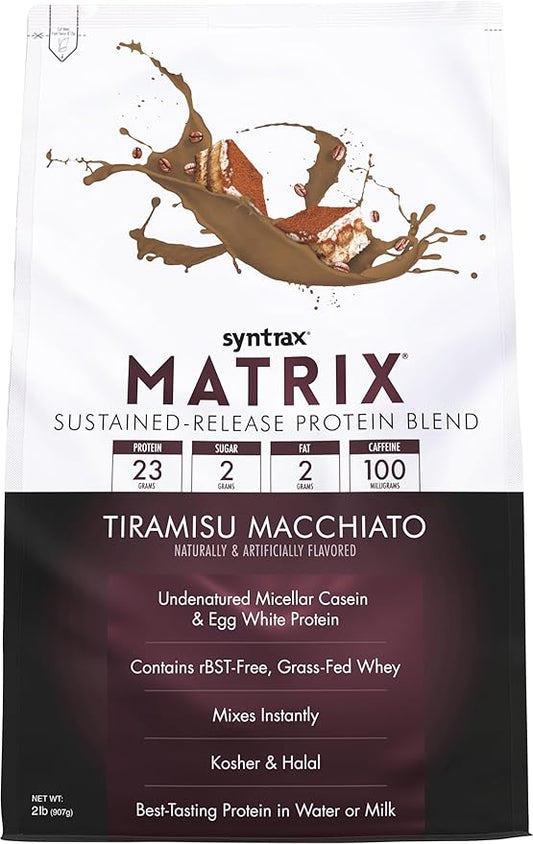 Syntrax Nutrition Matrix Sustained-Release Protein Blend Tiramisu Macchiato 2 lbs.