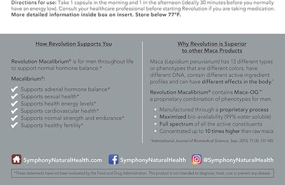 Revolution Macalibrium - Natural Concentrated Gelatinized Maca Supplement to Support Men's Hormone Health, Energy, Strength, Power, and Reproductive Health -120 Vegan Capsules (60 Day Supply)