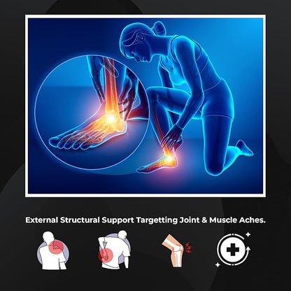 Sport Transdermal Pain Relief Tape, Kinesiology Tape, Sore Joints, Muscles, Back, Knee, Elbow, Shoulder Pain, 2 Elastic Strips(10x2 in), Water Resistant, Accelerated Recovery (Black, 3 Pack)