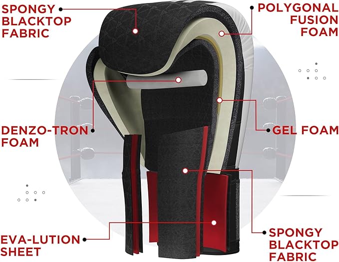 RDX Boxing Gloves, Maya Hide Leather Training Gloves for Muay Thai, Kickboxing, Sparring, Punch Bag, Punching Bag, Kickboxing Gloves, Martial Arts Training, Home Gym, Men, Women, 8 10 12 14 16 oz