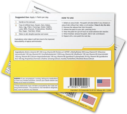 B12 Energy Plus Topical Patch by PatchAid 30-Day Supply
