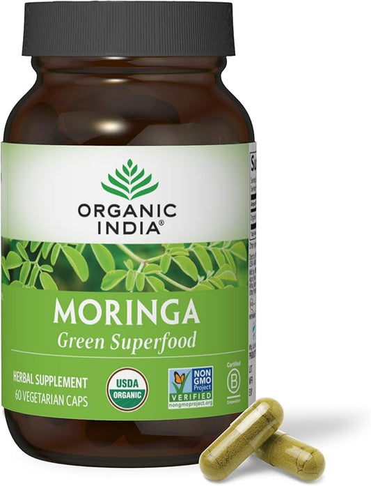 ORGANIC INDIA Organic Moringa, 60 CT