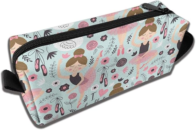 YISHOW Adorable Ballet dancer Makeup Bag Adorable Travel Cosmetic Toiletry Organizer Case for Women