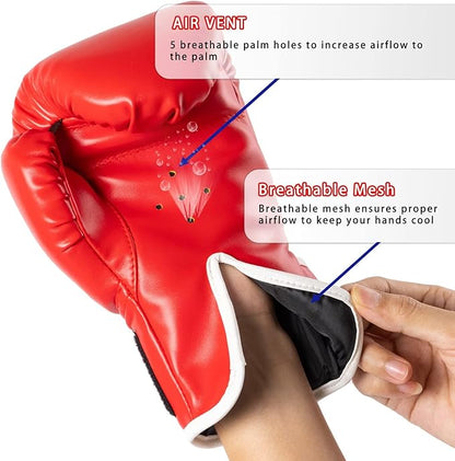 Kids Boxing Gloves 6oz for Boys and Girls 6-12, Training Gloves for Youth and Toddler, Punching Bag Kickboxing Muay Thai Mitts MMA