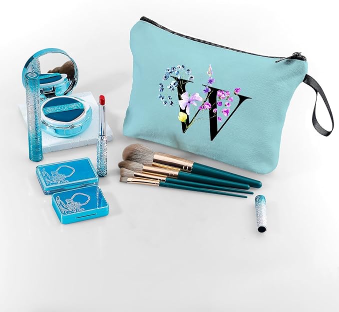 SEAMOON Birthday Inspirational Bridesmaid Proposal Team Small Gifts for Women Mom Aunt Teacher Sister Coworkers Makeup Cosmetic Bag Travel with Mirror Mothers Day Christmas Graduation W