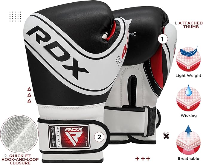 RDX Kids Punching Bag 2FT with Boxing Glove, Unfilled Set for Boys Girls, Non Tear Maya Hide Leather Junior Hanging Bag, Kickboxing MMA Muay Thai Taekwondo Karate Home Gym Strength Training