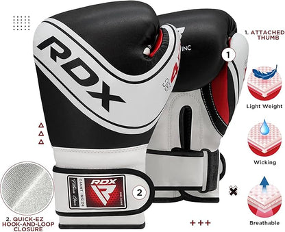 RDX Kids Punching Bag 2FT with Boxing Glove, Unfilled Set for Boys Girls, Non Tear Maya Hide Leather Junior Hanging Bag, Kickboxing MMA Muay Thai Taekwondo Karate Home Gym Strength Training