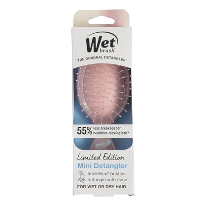 Wet Brush Mini Detangler Hair Brush, Bronze (Iridescence Icon), Detangling Travel Hairbrush, Ultra-Soft IntelliFlex Bristles Glide Through Tangles with Ease, Pain-Free, All Hair Types, Limited Edition
