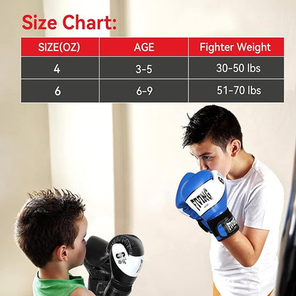 FIVING Kids Boxing Gloves, Youth Training Gloves, Sparring for Punching Bag, Kickboxing, Muay Thai, MMA