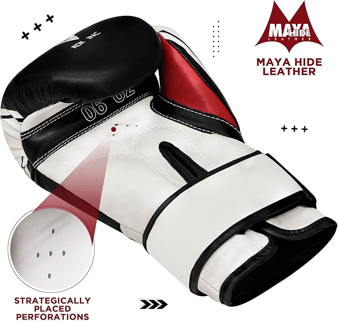 RDX Kids Punching Bag 2FT with Boxing Glove, Unfilled Set for Boys Girls, Non Tear Maya Hide Leather Junior Hanging Bag, Kickboxing MMA Muay Thai Taekwondo Karate Home Gym Strength Training