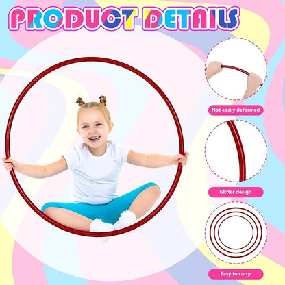 Syhood Glitter Plastic Exercise Hoop Fitness Circles Fitness