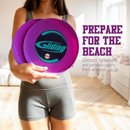 Gliding Discs for Working Out - Exercise Sliders 1 Pair, 4 Streaming