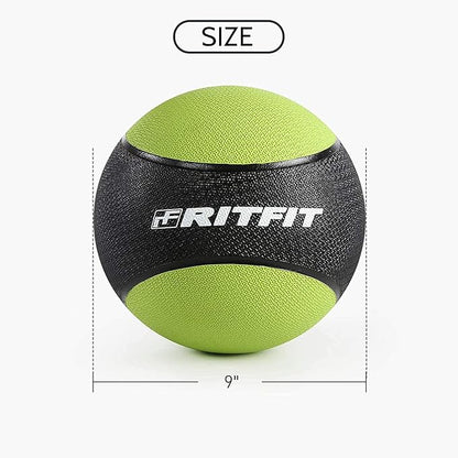 RitFit Weighted Medicine Ball - Non-Slip Rubber Shell