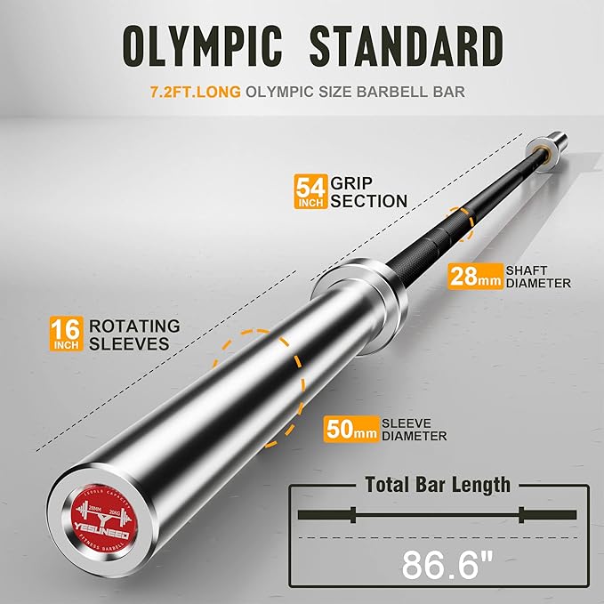 Olympic Barbell EZ Bar Curl Bar 4ft/5ft/7ft 2 Inch (300lb/330lb/400lb/700lb/1000lb/1500lb)