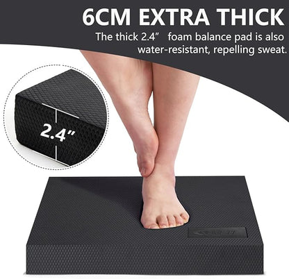 nuveti Large Balance Pad - TPE Non-Slip Mat Exercise（20''x16''x2.4''）