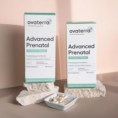 Advanced Prenatal, Prenatal Vitamins for Women with Choline, Methylfolate, Chelated Iron, Vitamins A, B6, and B12, 4-Week Supply Prenatal Multivitamin (28 Capsule Packs)