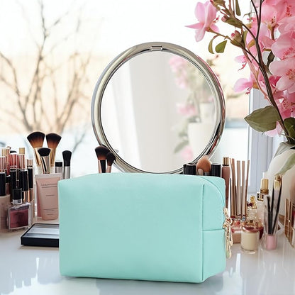 HAOGUAGUA Makeup Bag Pouch Purse Organizer Waterproof Travel Cosmetic Organizer for Women Girl Medium Size (Green-1pcs)