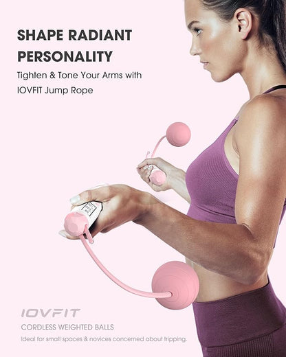 Cordless Weighted Jump Rope with Calorie Counter 9.85ft